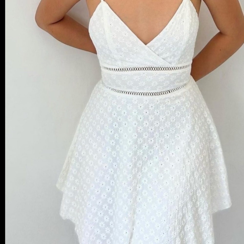 Francesca's Collections White Backless Dress